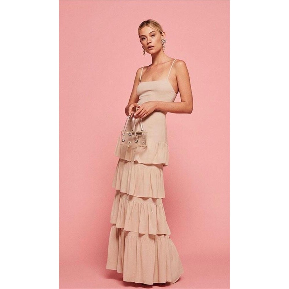 Reformation Foxglove Dress (worn 2x) in Champagne